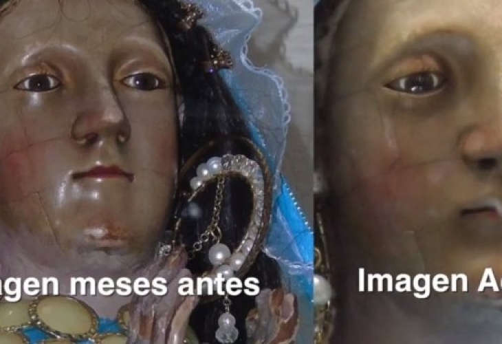 В Мексике статуя Девы Марии заплакала 